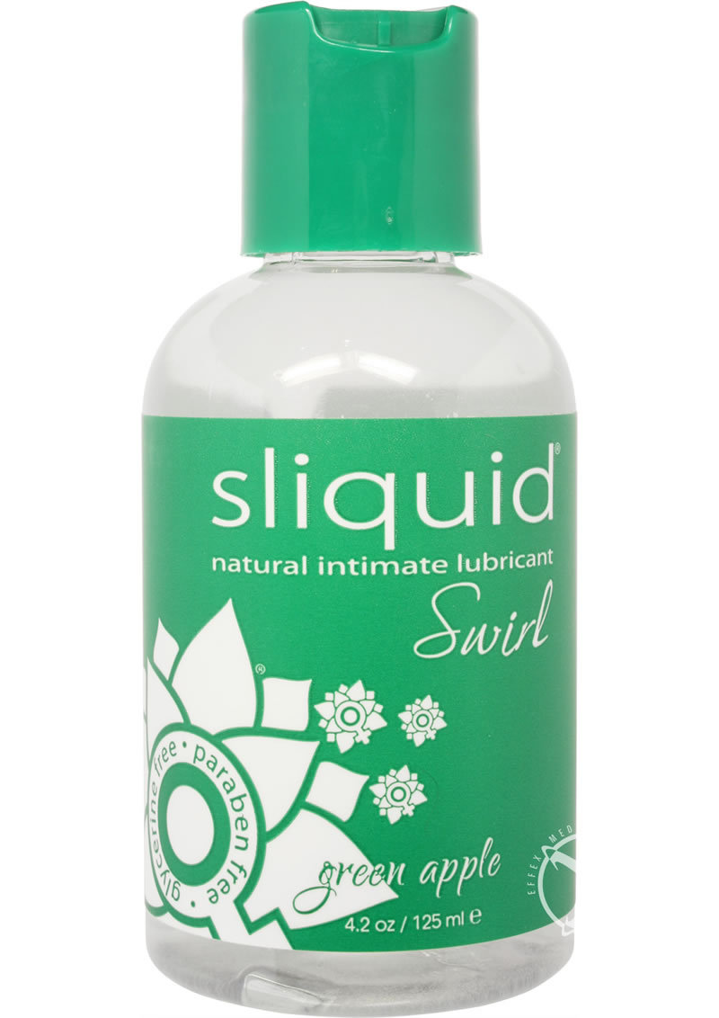 Sliquid Naturals Swirl Water Based Flavored Lubricant Green Apple Tart 4.2oz